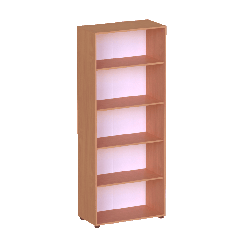 Шафа книжкова МЕБЛІ ТЕХНОСТИЛЬ (Б170), відкрита, ЛДСП, 740х370х1850мм